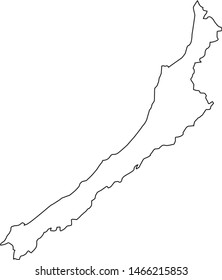 West Coast region map in New Zealand