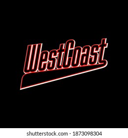 West coast typography design for print, t shirt and more