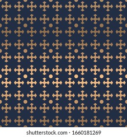 West Exotic style abstract geometric pattern. A seamless vector background. gold and blue ornament. Graphic modern pattern. Simple lattice graphic design.