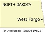 West Fargo city location on North Dakota state map