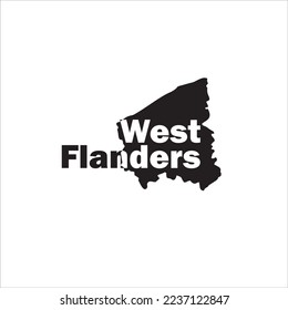 West Flanders map and black lettering design on white background