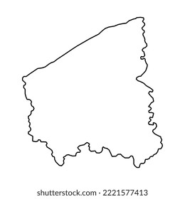 West Flanders Province map, Provinces of Belgium. Vector illustration.