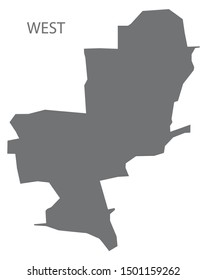 West grey ward map of Chesterfield district in East Midlands England UK
