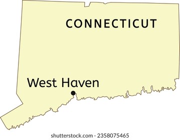 West Haven city location on Connecticut state map
