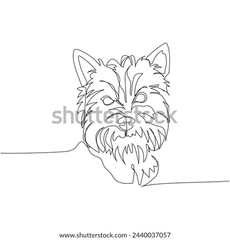 West Highland White Terrier, Westie, Scottish dog breed, companion dog, hunting dog one line art. Continuous line drawing of friend, dog, doggy, friendship, care, pet, animal, family, canine.