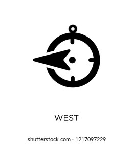 West icon. West symbol design from Maps and locations collection. Simple element vector illustration on white background.