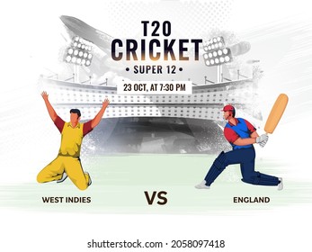 West Indies VS England Players Participating In T20 Cricket Team Concert.