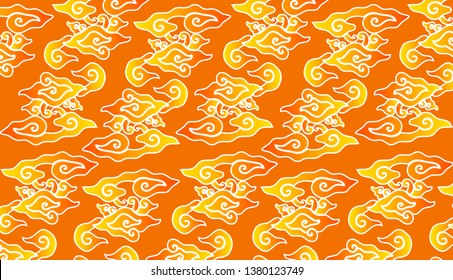 West Java Indonesia Batik Pattern Megamendung