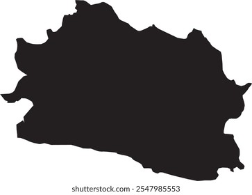 West Java Province in Indonesia vector map silhouette, isolated on white background. High detailed silhouette illustration. 34 Province in Indonesia