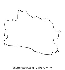 West Java province map, administrative division of Indonesia. Vector illustration.