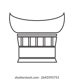 West Kalimantan Malay Traditional House Icons, a series of Indonesian traditional house architectural icons