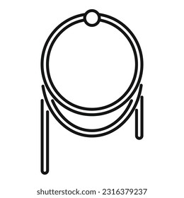 West lasso icon outline vector. Western cowboy. Rodeo cord