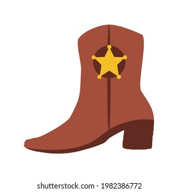 west leather boot isolated design