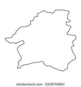 Mapa de West Lothian, zona del consejo de Escocia. Ilustración vectorial.