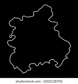 West midlands England, UK region map. Vector illustration.