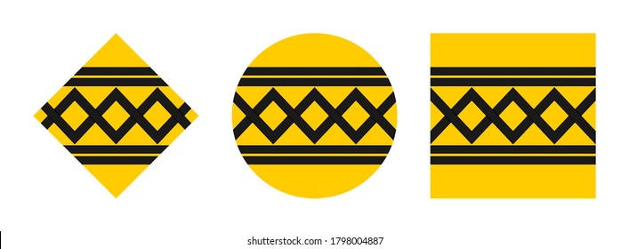 west midlands flag icon set, isolated on white background