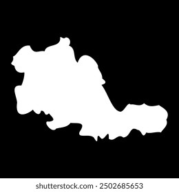 West Midlands map, ceremonial county of England. Vector illustration.