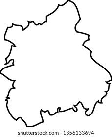 West Midlands. Map region of England