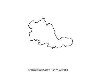West Midlands outline map England region United Kingdom country state