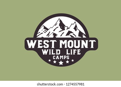 Outdoor Mountain Nature Logo Adventure Wildlife Stock Vector (Royalty ...