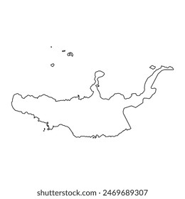 West New Britain Province map, administrative division of Papua New Guinea. Vector illustration.