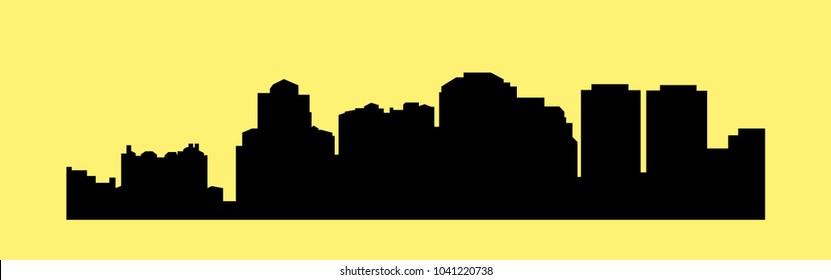  West Palm Beach, Florida ( City Silhouette )