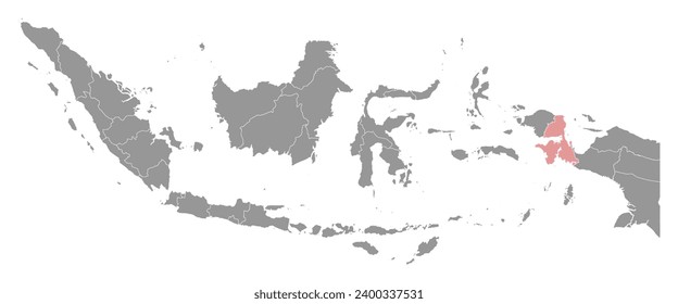 West Papua province map, administrative division of Indonesia. Vector illustration.