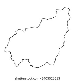 West region map, administrative division of Republic of Cameroon. Vector illustration.