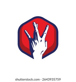 lado oeste sinal mão abstrato logotipo moderno estilo