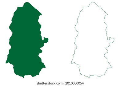 West Sikkim District (Sikkim State, Republic Of India) Map Vector Illustration, Scribble Sketch West Sikkim Map