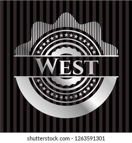 West silver shiny emblem