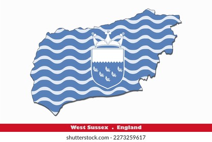 West Sussex County of England Flag