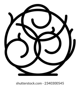 West tumbleweed icon outline vector. Desert ball. Dead bush
