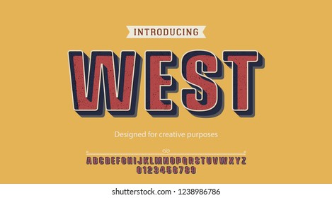 West typeface. For labels and creative designs