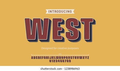 West typeface line. For purposes design