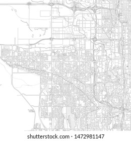 West Valley City, Utah, USA, bright outlined vector map with bigger and minor roads and steets created for infographic backgrounds.