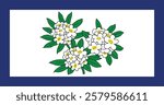 West Virginia (1905-1907) Flag Vector Illustration Premium Quality