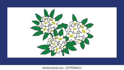 West Virginia (1905-1907) Flag Vector Illustration Premium Quality