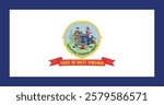 West Virginia (1907-1929) Flag Vector Illustration Premium Quality