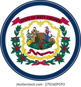 West Virginia Circle Flag, ícone West Virginia Flag