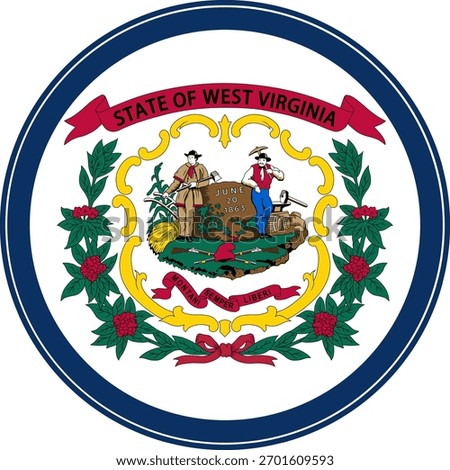 West Virginia Circle Flag, West Virginia Flag Icon