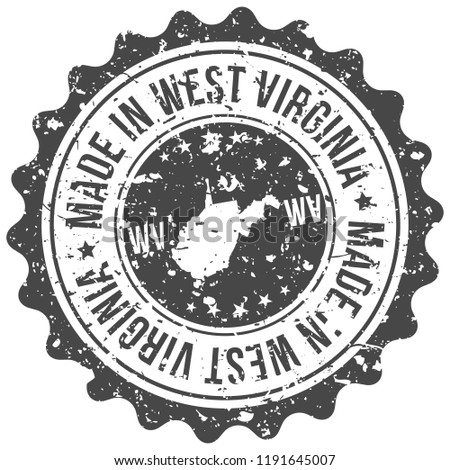 West Virginia Made In Map Travel Stamp Icon City Design Tourism Export Seal