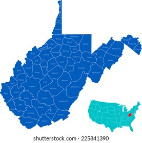 west virginia map