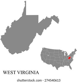 West Virginia map