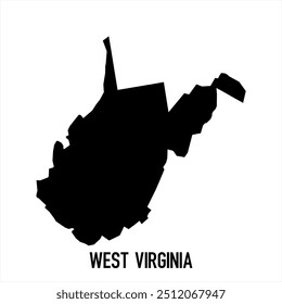 
West Virginia Karte. Abstraktes Design, Vektorgrafik