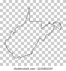 West Virginia map shape, united states of america. Flat concept icon symbol vector illustration .