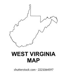 West Virginia map shape, united states of america. Flat concept icon symbol vector illustration .
