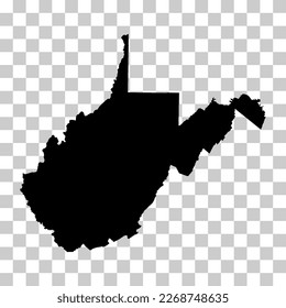 West Virginia map shape, united states of america. Flat concept icon symbol vector illustration .