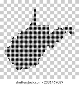 Mapa de Virginia Occidental, estados unidos de américa. Icono de concepto plano, ilustración vectorial.