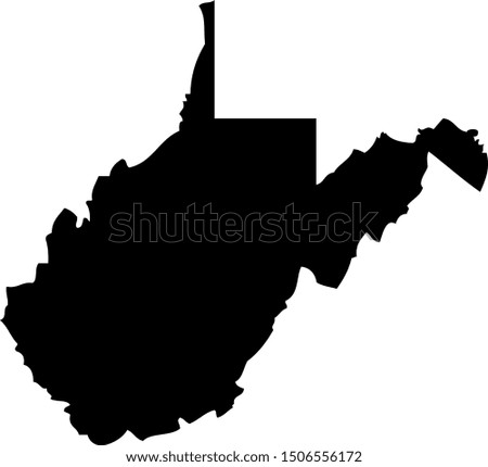 West Virginia  - map state of USA